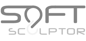logo softsculptor bw